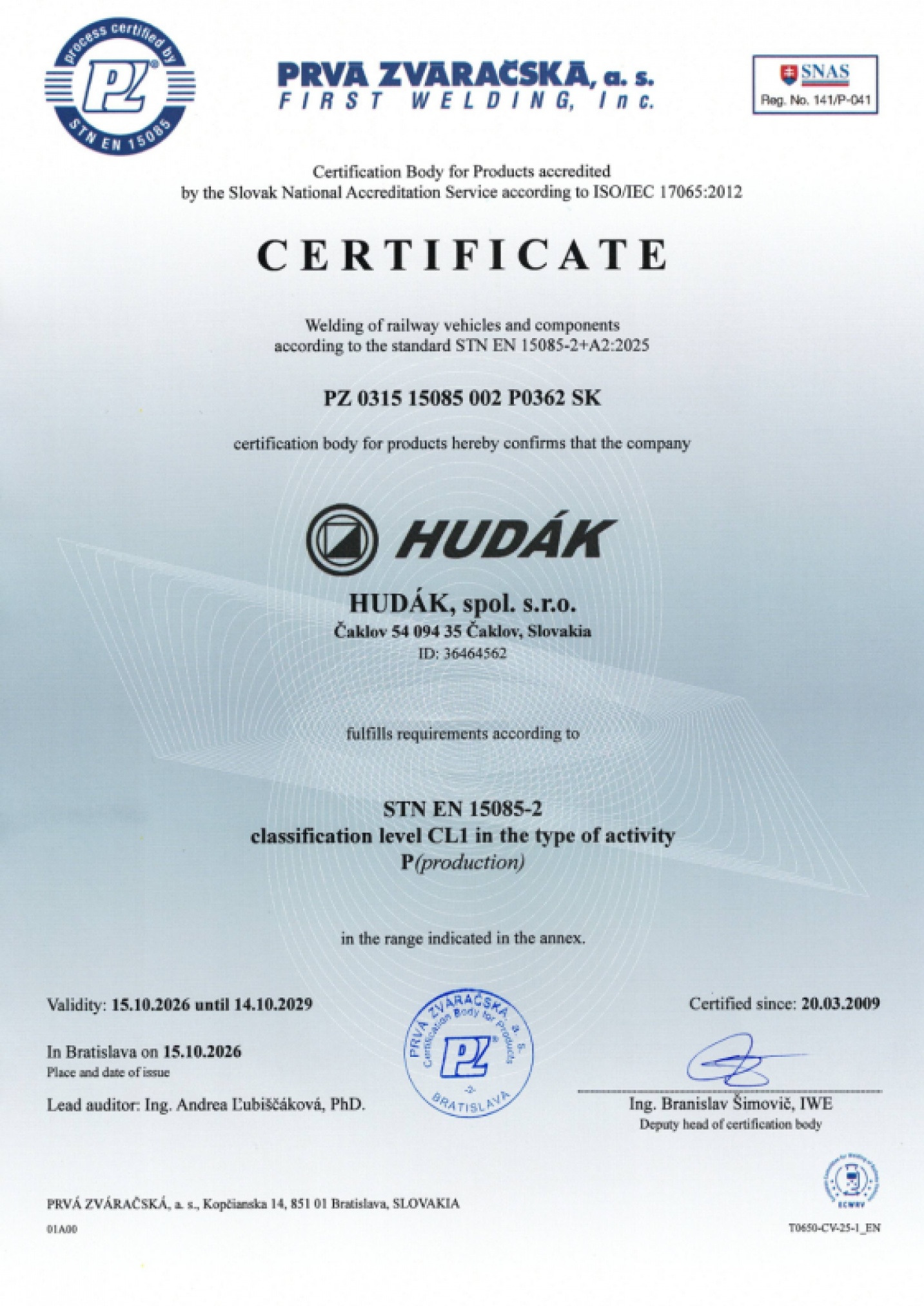 Certificates
